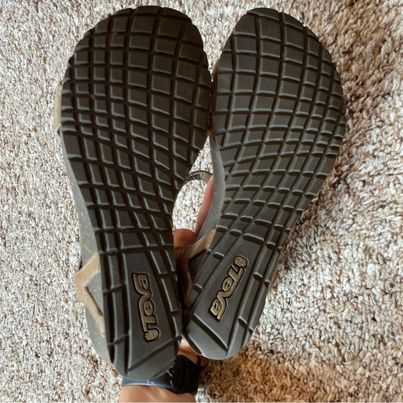 Teva Cabrillo Strappy Sandals Women's Brown Leather Size 6 Heel - Picture 4 of 6